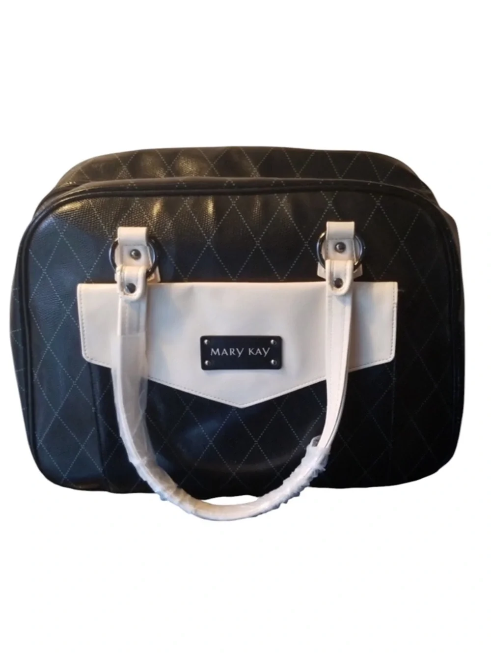 Mary Kay Business Black Cream Zippered Makeup Skincare Tools Travel Tote